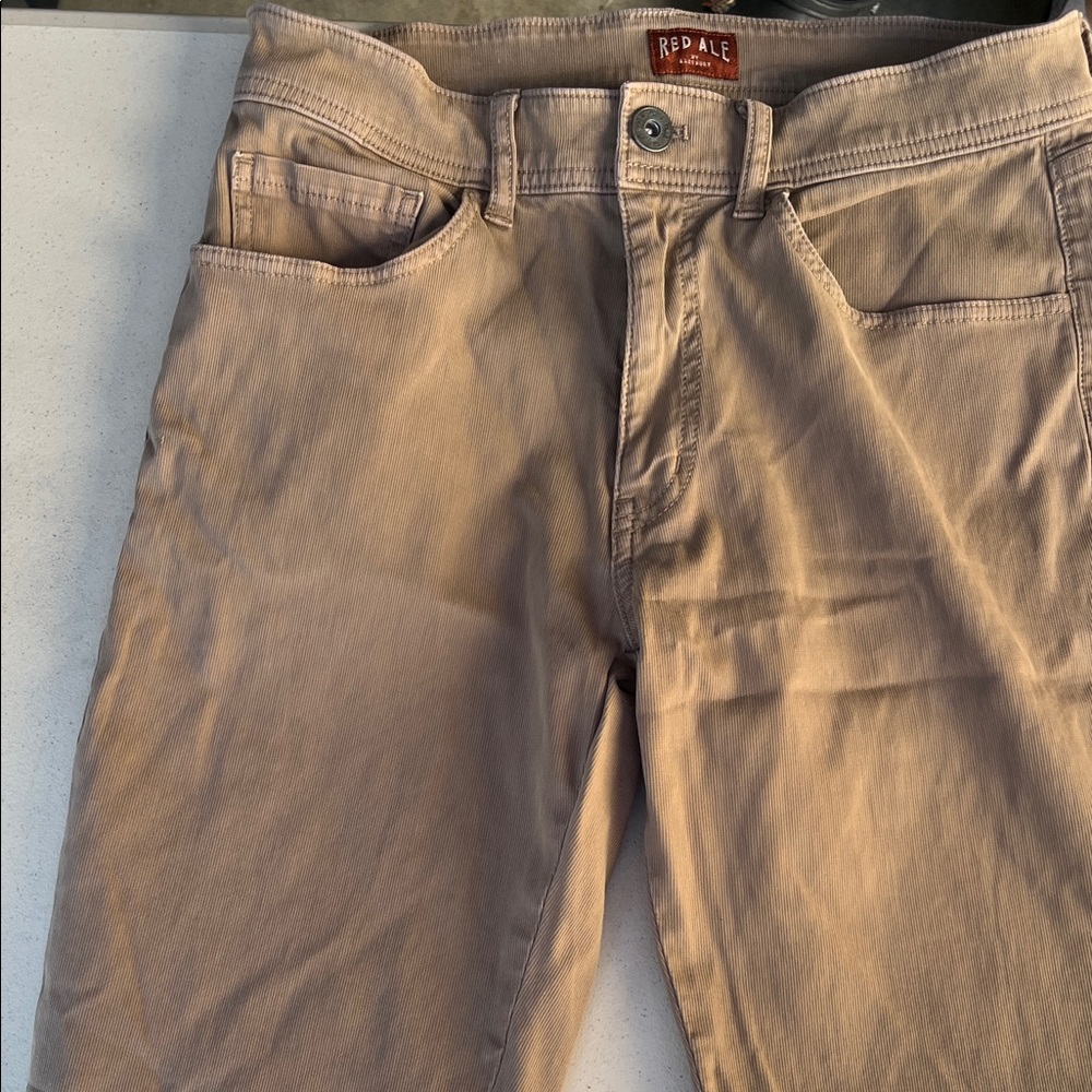 Red Ale Men's Corduroy Pants - Beige